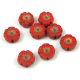 Czech Table Cut Bead - Cross-Drilled - Red Gold - 8mm