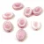 Cseh table cut gyöngy - hosszában fúrt ovális - napsugár - White Shiny Pink - 14x10mm