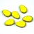 Cseh table cut gyöngy - hosszában fúrt csepp lakú - Yellow Picasso - 83120-86800 - 18x12mm