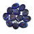 Cseh table cut gyöngy - hosszában fúrt ovális - napsugár - Sapphire White Blend Picasso - 03000-33040-86800 - 14x10mm
