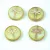 Cseh table cut gyöngy - hosszában fúrt kerek szitakötő mintás - White Yellow Blend Picasso - 08802-86800-54321 - 17 mm