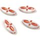 Czech Pressed Bead - Cross-Drilled Oval - Eyed Ship - Alabaster Copper - 20x9mm