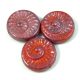 Special Shapes - Czech Glass Bead - red nebula - fossil - 18mm