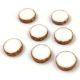 Czech Table Cut Bead - Cross-Drilled Circle - Alabaster Travertine - 11mm