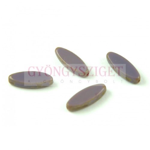Cseh table cut gyöngy - hosszában fúrt ovális - Purple picasso - 23030-86800 - 16x6mm