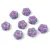Cseh préselt virág gyöngy - Sunset Flower - Light Sapphire Violet - 10mm