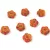 Cseh préselt virág gyöngy - Sunset Flower - Orange Blend Gold - 10mm