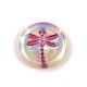 Czech Table Cut Bead - Round - Dragonfly - Crystal Violet AB - 17mm
