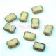 Czech Table Cut Bead - Cross-Drilled Rectangle - Beige Picasso - 12x8mm