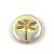Czech Table Cut Bead - Round - Dragonfly - Crystal Gold AB - 17mm