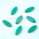 Czech Table Cut Bead - Cross-Drilled Oval - Turquoise Green Picasso - 18x7mm