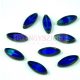 Czech Table Cut Bead - Cross-Drilled Oval - Transparent Sapphire Blend - 18x7mm