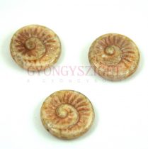   Special Shapes - Czech Glass Bead - Alabaster Picasso - fossil - 18mm