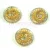 Cseh préselt egyedi formák - Crystal Gold - fosszília - 18mm (00030-54302)