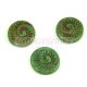 Special Shapes - Czech Glass Bead - Turquoise Green Travertin - fossil - 18mm