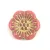 Cseh préselt virág gyöngy - Pink Mauve Gold - 18mm