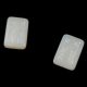 Czech Table Cut Bead - Cross-Drilled Rectangle - Cross - Alabaster AB - 17 x 11 x 4mm