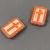 Cseh table cut gyöngy - hosszában fúrt tégla - kereszt - Orange Silver - 17 x 11 x 4mm