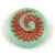 Cseh préselt egyedi formák - Mint Green Copper - fosszília - 18mm (53110-54319)
