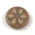 Cseh table cut gyöngy - virág mintás - Opal Beige Travertine - 18mm