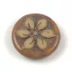 Cseh table cut gyöngy - virág mintás - Opal Beige Travertine - 18mm