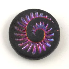   Cseh préselt egyedi formák - Matt Black Sliperit - fosszília - 18mm (53110-29503-84100)