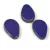 Cseh table cut gyöngy - hosszában fúrt csepp lakú - Dark Sapphire Picasso - 18x12mm