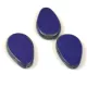 Cseh table cut gyöngy - hosszában fúrt csepp lakú - Dark Sapphire Picasso - 18x12mm