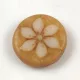 Cseh table cut gyöngy - virág mintás - Opal Pink Travertine - 18mm