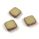 Cseh table cut gyöngy - hosszában fúrt négyzet - Beige Bronze - 8mm