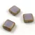 Cseh table cut gyöngy - hosszában fúrt négyzet - Purple Travertine - 10x10mm