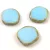Cseh table cut gyöngy - hosszában fúrt - Turquoise Blue Travertine - 22mm