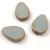 Cseh table cut gyöngy - hosszában fúrt csepp lakú - Gray Travertine - 18x12mm