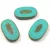 Cseh table cut gyöngy - ovális - Turquoise Green Travertine - 26x15mm
