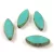Cseh table cut gyöngy - hosszában fúrt ovális mintás - Turquoise Green Travertine - 18x7mm