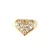 Pendant - Gold Plated - Zircon deco - 8 x 9 x 2mm