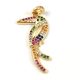 Pendant - Gold Plated - Zircon deco - 26.5 x 13 x 2.5mm