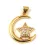 Pendant - Gold Plated - Zircon deco - 23 x 17 x 4mm