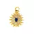 Pendant - Sun - Gold Plated - Zircon deco - 15 x 13 x 3mm
