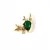 Pendant - Deer - Zircon deco - 12 x 9 x 4mm