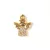 Pendant - Angel - Gold Plated - Zircon deco - 10 x 9 x 2mm