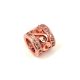 Metallic bead - Cilinder - Rose Gold Colour - Crystal Zircon deco - 7x8mm