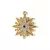 Pendant - Gold Plated - Zircon deco - 18 x 17 x 2mm