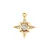 Pendant - Southern Star - Gold Plated - Zircon deco - 16 x 13 x 2mm