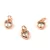 Pendant - Rose Gold Colour - Zircon deco -  9 x 6 x 4mm
