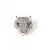 Pendant - Panther - Platinum Plated - Zircon deco - 11 x 11 x 6mm