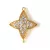 Link - Gold Plated - Zircon deco - 15 x 12 x 2mm