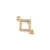 Link - Square - Gold Plated - Zircon deco - 12 x 9 x 1.5mm