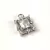 Pendant - platinum colour - Zircon deco -  10 x 8 x 4.5 mm