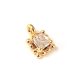 Pendant - Gold Plated - Zircon deco - 7.5 x 5 x 3mm